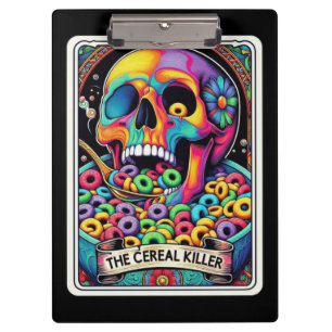 Carpeta De Pinza Tarot Cereal Killer – Cráneo comiendo cereal, Oscu