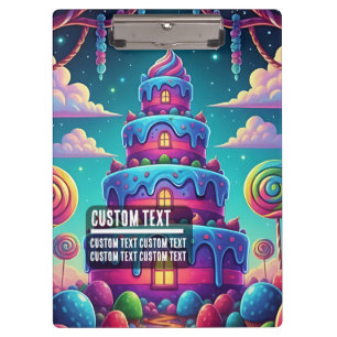 Carpeta De Pinza Tarta de sueños dulces texto personalizado arte ca