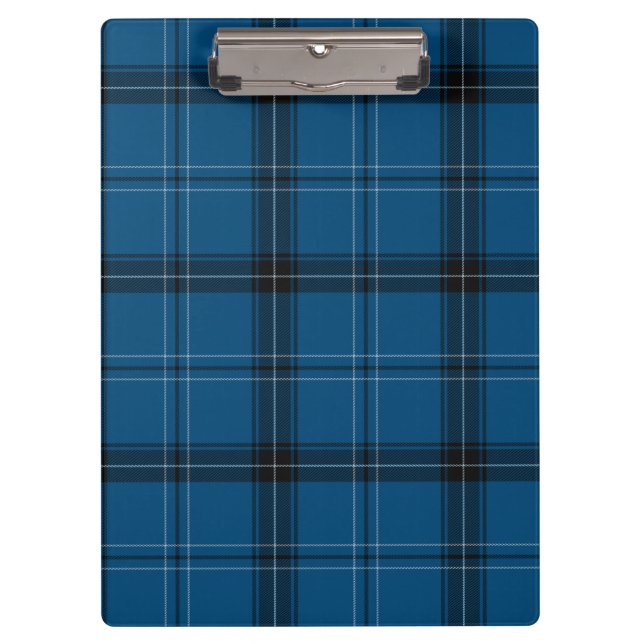 Carpeta De Pinza Tartan Azul Ramsay Escocés (Anverso)