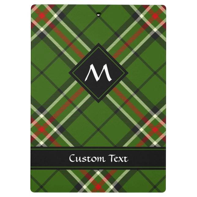 Carpeta De Pinza Tartán verde, negro, rojo y blanco (Reverso)