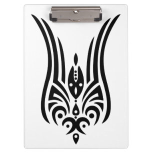 Carpeta De Pinza Tatuaje tribal NEGRO - tulipán + tus ideas