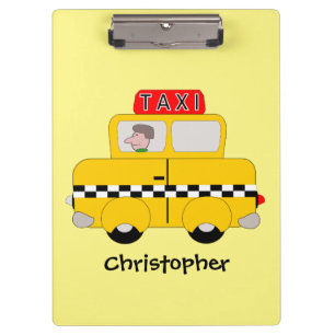 Carpeta De Pinza Taxi Amarillo