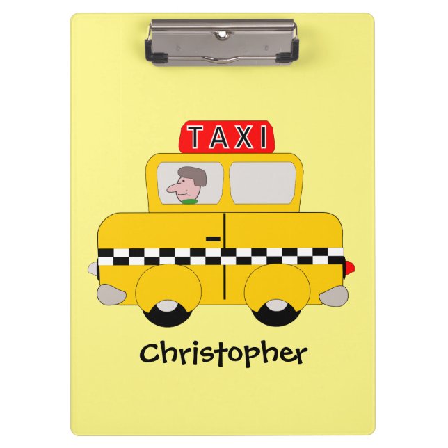 Carpeta De Pinza Taxi Amarillo (Anverso)