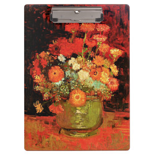 Carpeta De Pinza Tazón con zinnias de Vincent van Gogh,