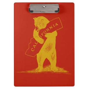 Carpeta De Pinza Te amo California - Rojo y Oro