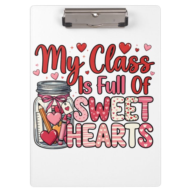 Carpeta De Pinza Teacher Sweet Heart Valentine's Clipboard (Anverso)