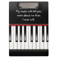 teclado de piano con cita