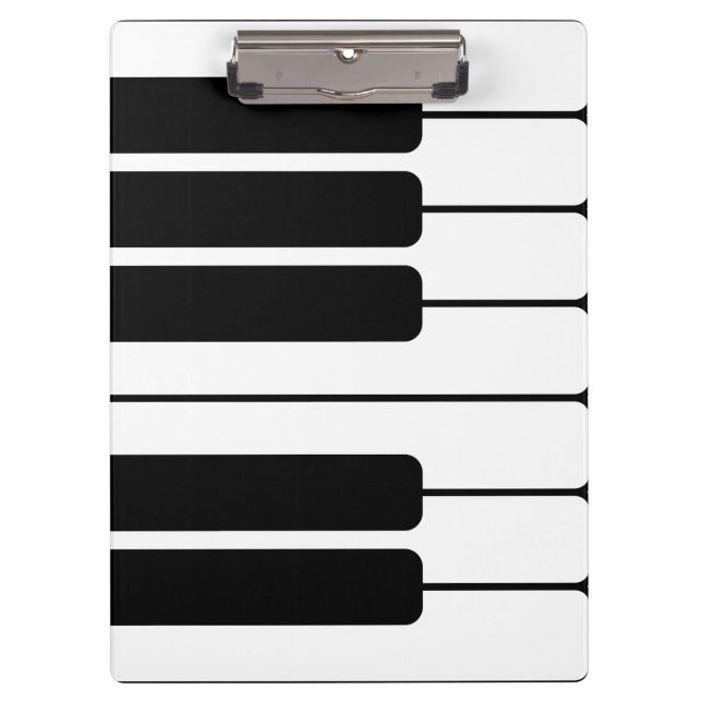 Carpeta De Pinza Teclado de piano teclas de novedad jumbo en blanco (Anverso)