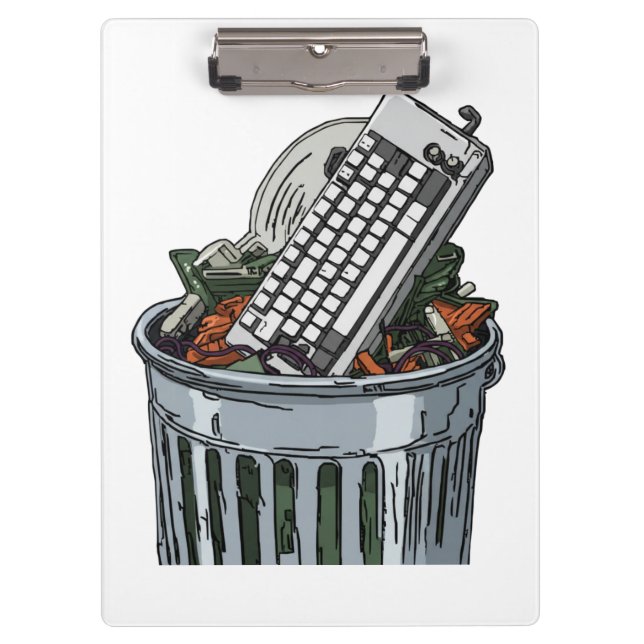 Carpeta De Pinza Teclado en cubo de basura (Anverso)