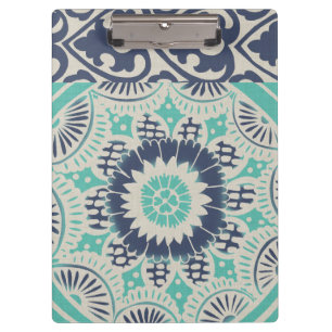 Carpeta De Pinza Teja azul III del batik