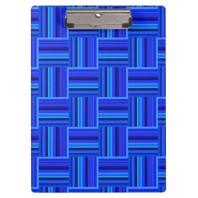 Carpeta De Pinza Tejido de rayas azules (Anverso)