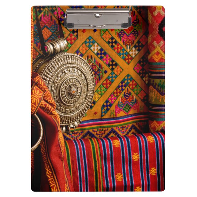Carpeta De Pinza Tejidos, Bután (Anverso)