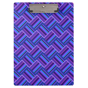 Carpeta De Pinza Tejidos de rayas azules y violetas