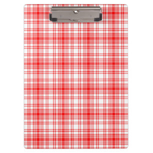 Carpeta De Pinza Tela escocesa roja