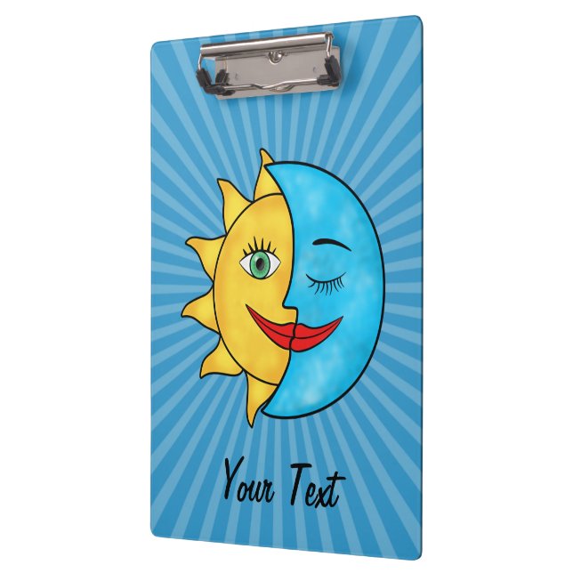 Carpeta De Pinza Tema celestial de sol y luna (Izquierda)