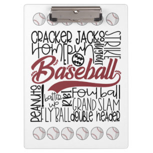 Carpeta De Pinza Tema del béisbol
