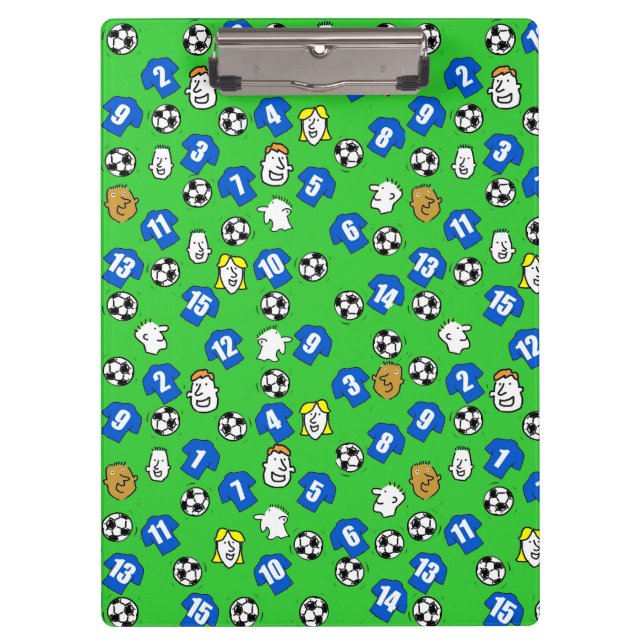 Carpeta De Pinza Tema del fútbol con Camisetas azules (Anverso)