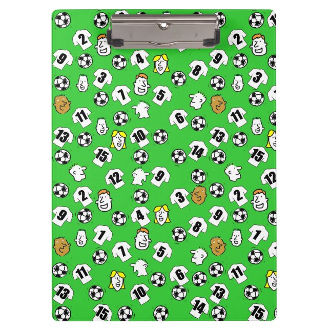 Carpeta De Pinza Tema del fútbol con Camisetas blancos (Anverso)
