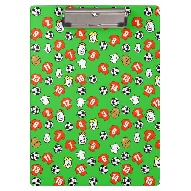 Carpeta De Pinza Tema del fútbol con Camisetas rojos (Anverso)