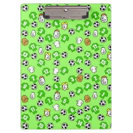 Carpeta De Pinza Tema del fútbol con Camisetas verdes