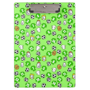 Carpeta De Pinza Tema del fútbol con Camisetas verdes