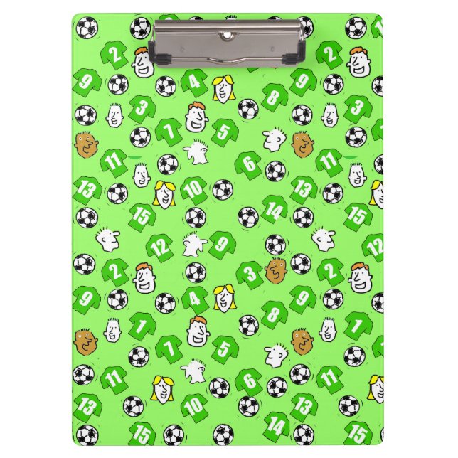 Carpeta De Pinza Tema del fútbol con Camisetas verdes (Anverso)