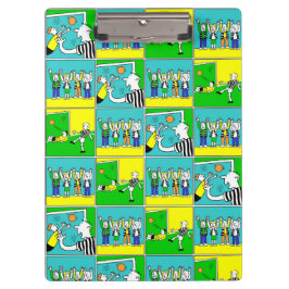 Carpeta De Pinza Tema del fútbol con jugadores y fans