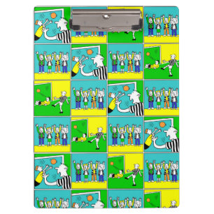 Carpeta De Pinza Tema del fútbol con jugadores y fans