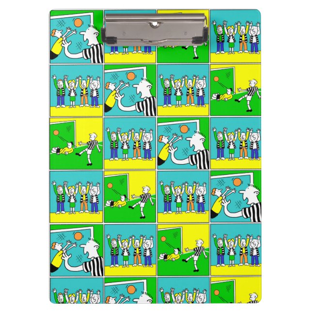 Carpeta De Pinza Tema del fútbol con jugadores y fans (Anverso)