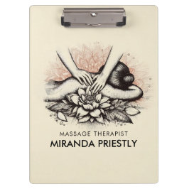 Carpeta De Pinza Terapia Masajista Manos Curadoras Energía Spa Well