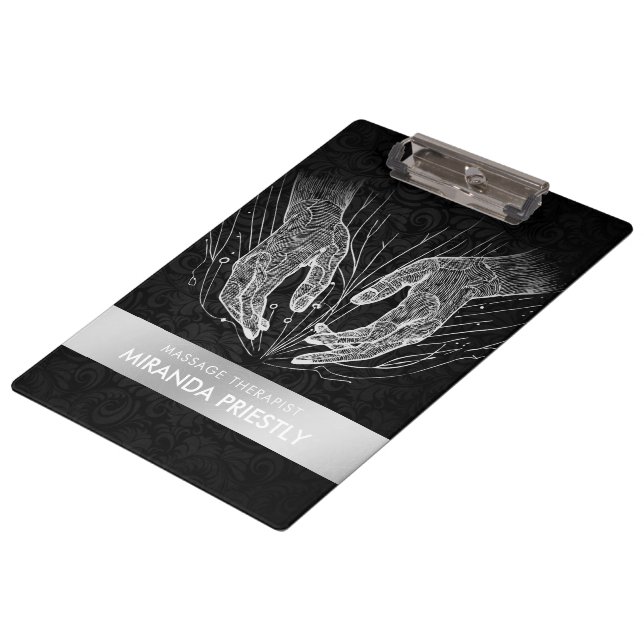 Carpeta De Pinza Terapia Masajista Manos Curadoras Energía Spa Well (Angular)