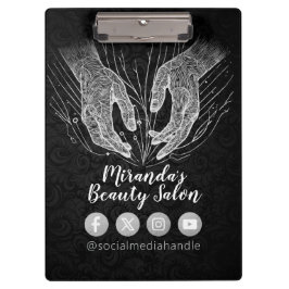 Carpeta De Pinza Terapia Masajista Manos Curadoras Energía Spa Well