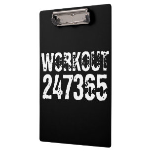 Carpeta De Pinza Texto grabado y desgastado Workout 247365 white