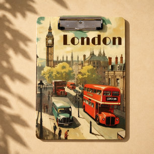 Carpeta De Pinza Texto personalizado de Londres Big Ben vintage