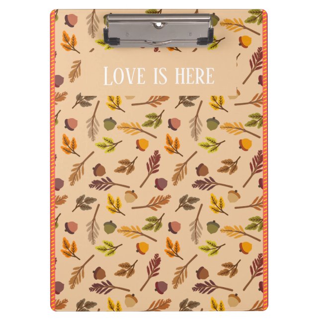 Carpeta De Pinza Texto personalizado Fondo de otoño de moda con mar (Anverso)