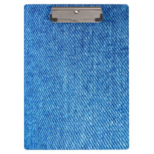 Carpeta De Pinza Textura de Denim Azul
