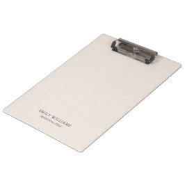 Carpeta De Pinza Textura de Lino Natural