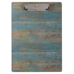 Carpeta De Pinza Textura de madera de Blue Faux Beach