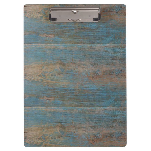 Carpeta De Pinza Textura de madera de Blue Faux Beach (Anverso)