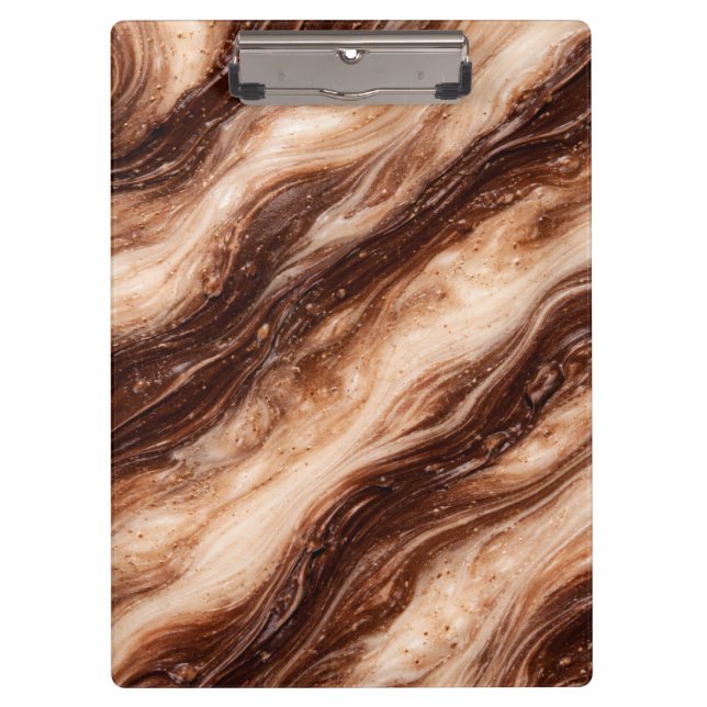 Carpeta De Pinza Textura de mármol de batido de chocolate (Anverso)