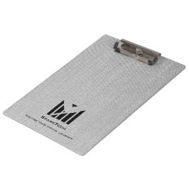 Carpeta De Pinza Textura de tela blanca Elegante Personalizado de l