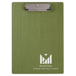 Carpeta De Pinza Textura de tela verde Elegante Personalizado de lo
