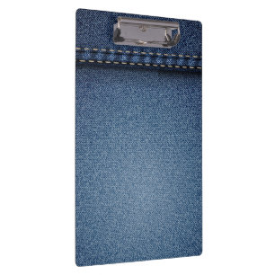 Carpeta De Pinza Textura de vaqueros de mezclilla