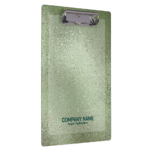Carpeta De Pinza Textura de vidrio brillante verde claro