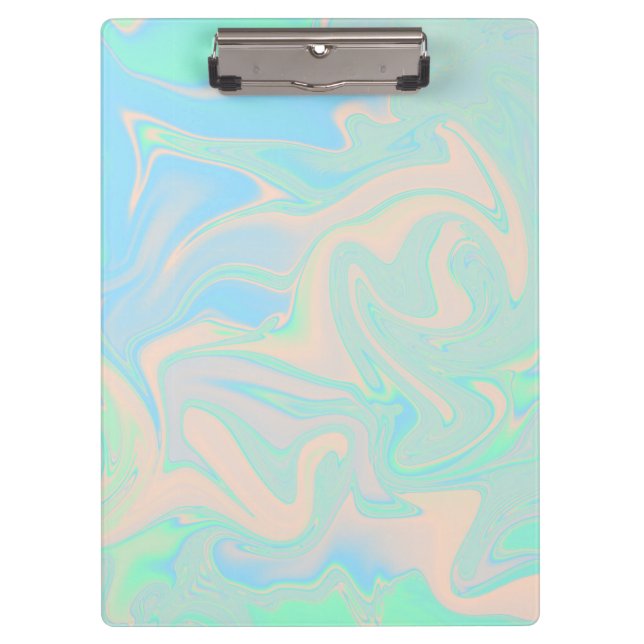 Carpeta De Pinza Textura iridiscente holográfica líquida (Anverso)