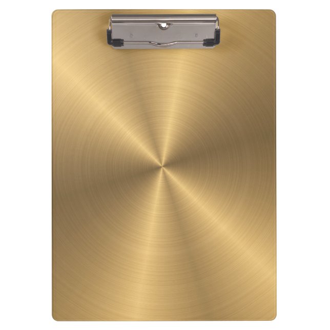 Carpeta De Pinza Textura radial metálica personalizada del oro (Anverso)