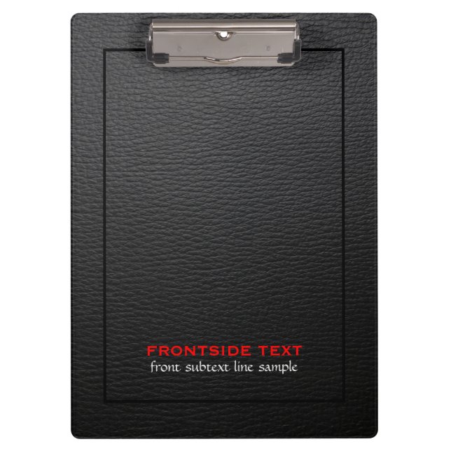 Carpeta De Pinza Textura vintage de cuero negro (Anverso)