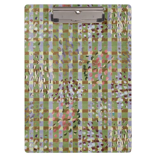 Carpeta De Pinza Textured Pointillism Grid Pattern Artwork (Anverso)
