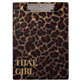 Carpeta De Pinza That Girl Leopard Print Clipboard