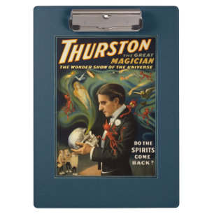 Carpeta De Pinza Thurston el gran mago que sostiene el cráneo